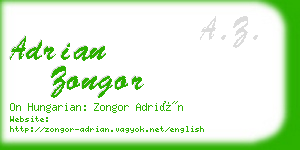 adrian zongor business card